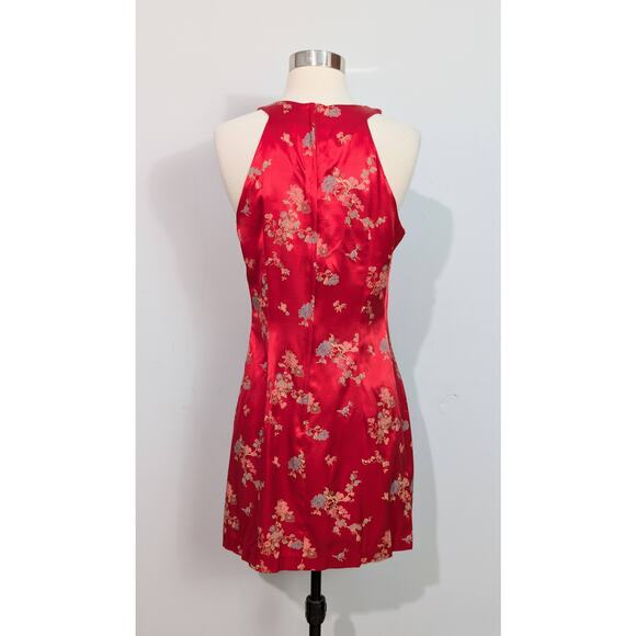 All That Jazz Red Cheongsam Style Slip Dress - Picture 4 of 7